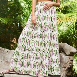 CAMI NYC Nori Floral Maxi Skirt Size Large Boho Cottage Core
